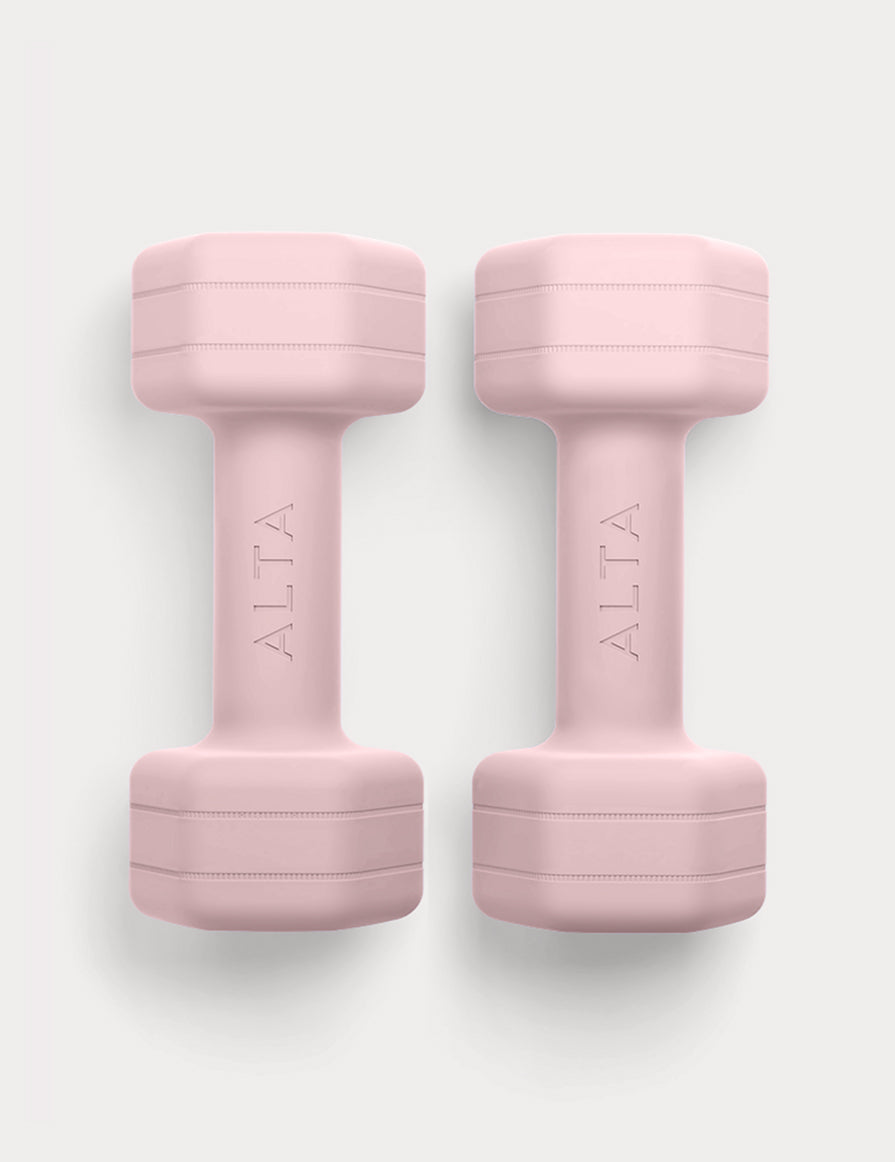 Pink discount dumbbell set